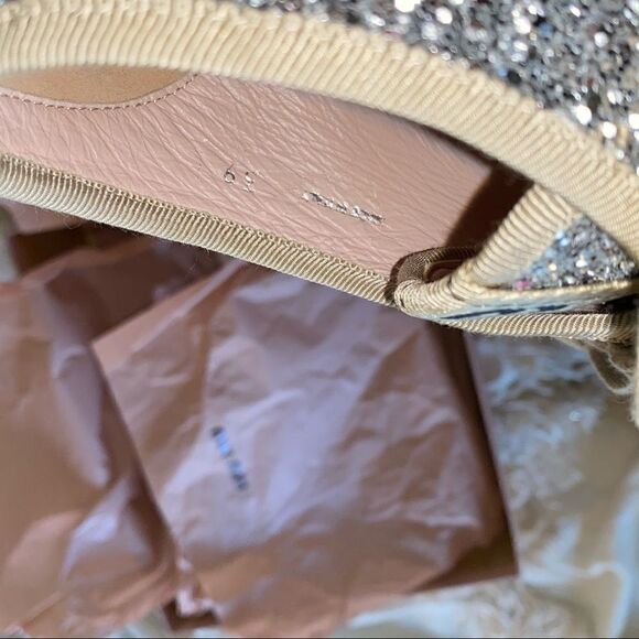 MIU MIU Logo Lace Up Platform Espadrille Sneakers - Picture 13 of 16